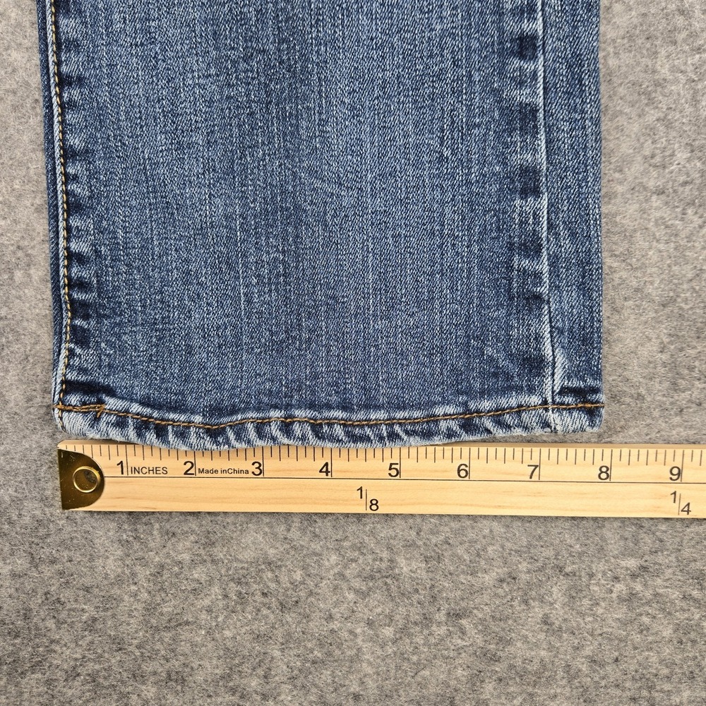 American Eagle Kick Boot Jeans Womens 6 Long Blue Stretch Medium Wash Denim Y2K - Picture 6 of 9